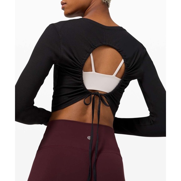 Lululemon “LA Open Back-Tie Long Sleeve” - Picture 1 of 8